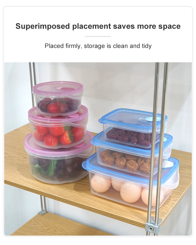 ITEM NO.3117 Factory 350ml/700ml/1350ml Microwavable Bpa Free Fridge Organizers Stackable Airtight Plastic Food Storage Containers factory