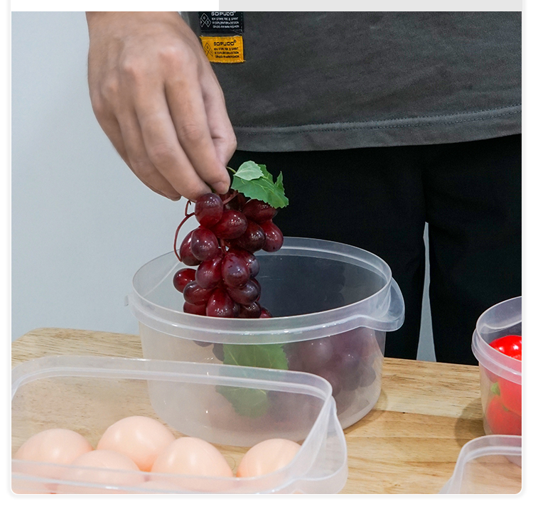 ITEM NO.3117 Factory 350ml/700ml/1350ml Microwavable Bpa Free Fridge Organizers Stackable Airtight Plastic Food Storage Containers supplier