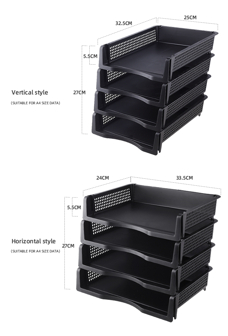 ITEM NO.6812 Stackable Office File Folder A4 Paper Organizer For Desk Desktop details