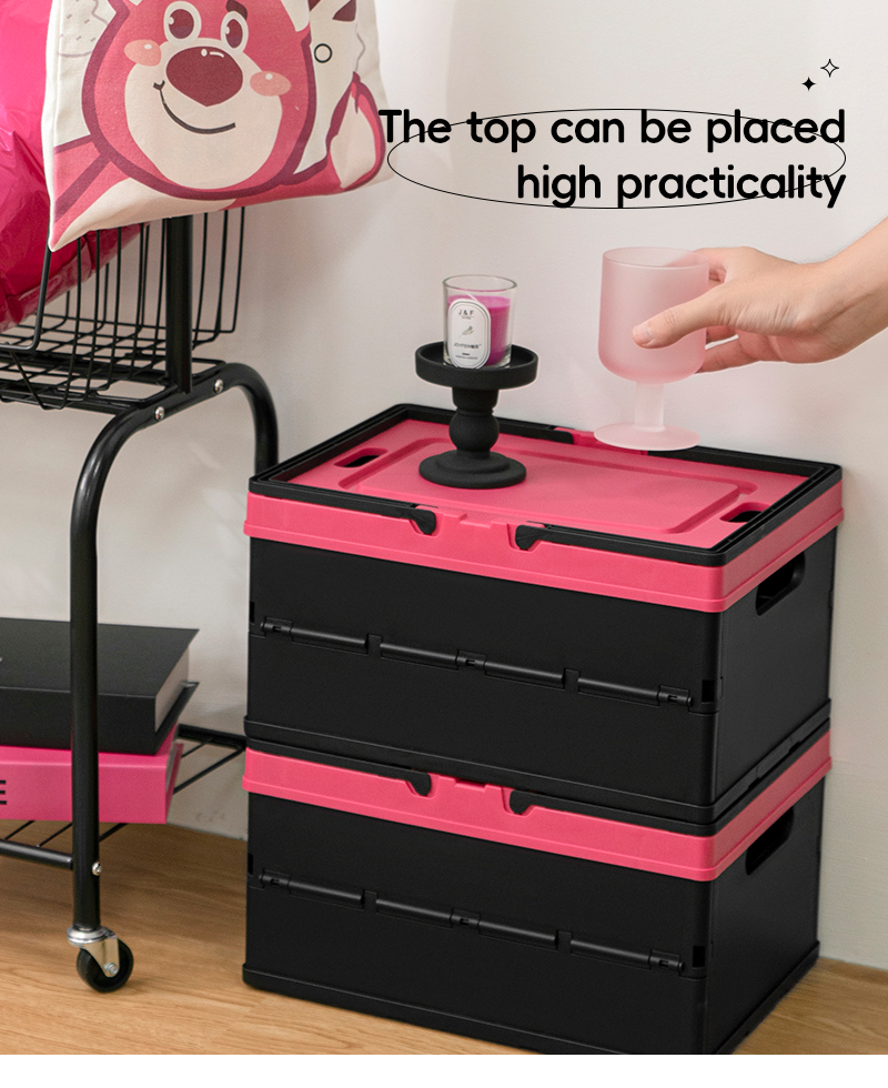 ITEM NO.8007 Outdoor&Household Plastic PP Portable Foldable Picnic Basket Camping Picnic Basket With Handle and Lid factory