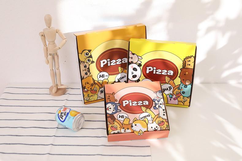 Custom Eco Friendly Durable Brown Corrugated Paper Fast Food Container Packaging Pizza Box with Printing Logo manufacture