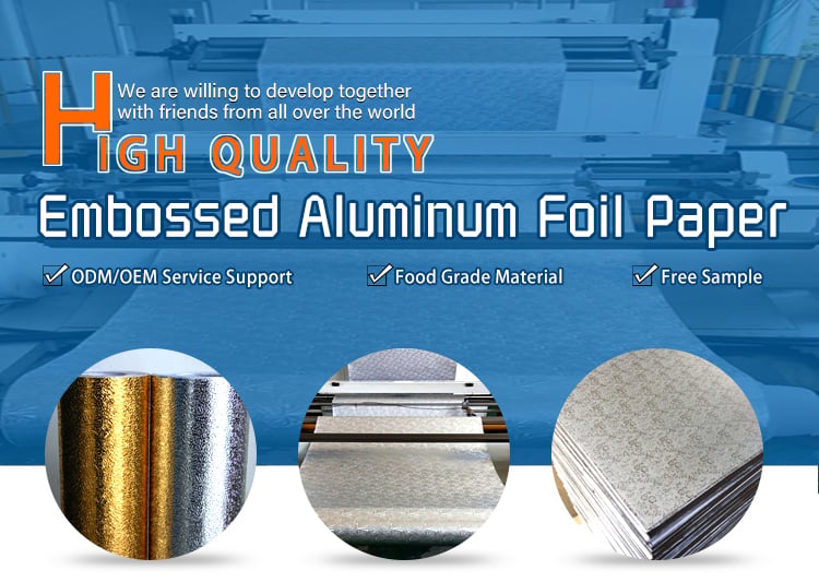 product laminated embossed aluminium foil package paper with custom glossy color-1