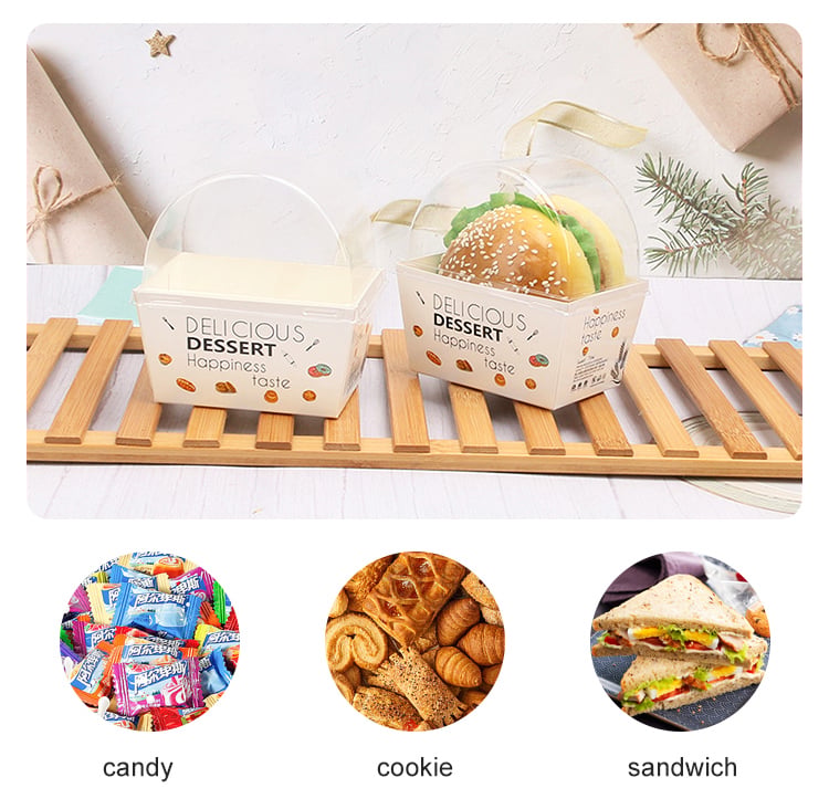 Food Hamburger Wrapping Box Toast Bread Box for Sandwich Breakfast Packaging Paper Wrap Prevents Stains Restaurant supplier