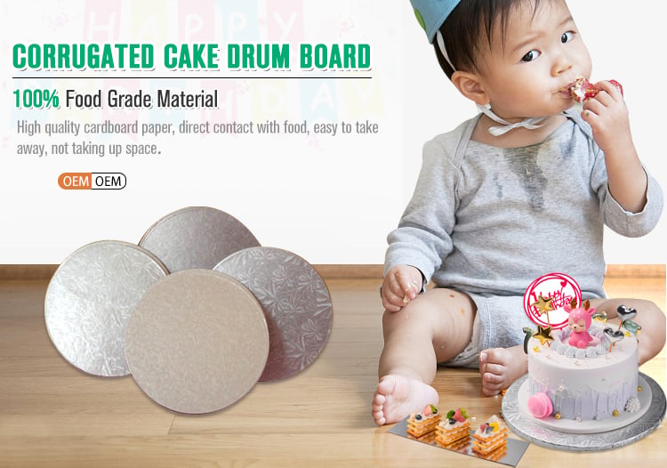 Hot Sale Wholesale Silver Golden 12mm Thick Cake Board cake drum manufacture