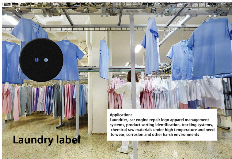 product custom sizes nfc waterproof washable pps 1356mhz hf ntag213 rfid laundry tag button868-6