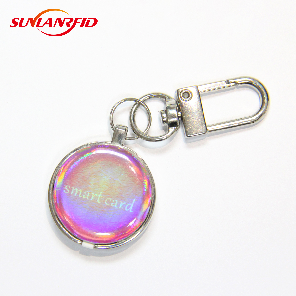 ISO14443A Metal RFID Keyfob Custom NFC epoxy key ring keyring NFC Ntag 213 13.56mhz Metal NFC Keychains details