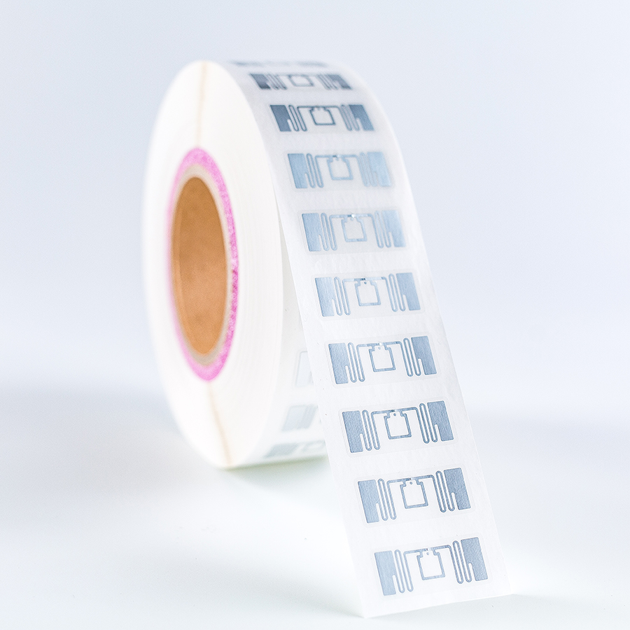 Inventory Tracking 40X15mm 860-960Mhz RFID Label Tag Printable IMPINJ MONZA R6 UHF RFID Sticker manufacture