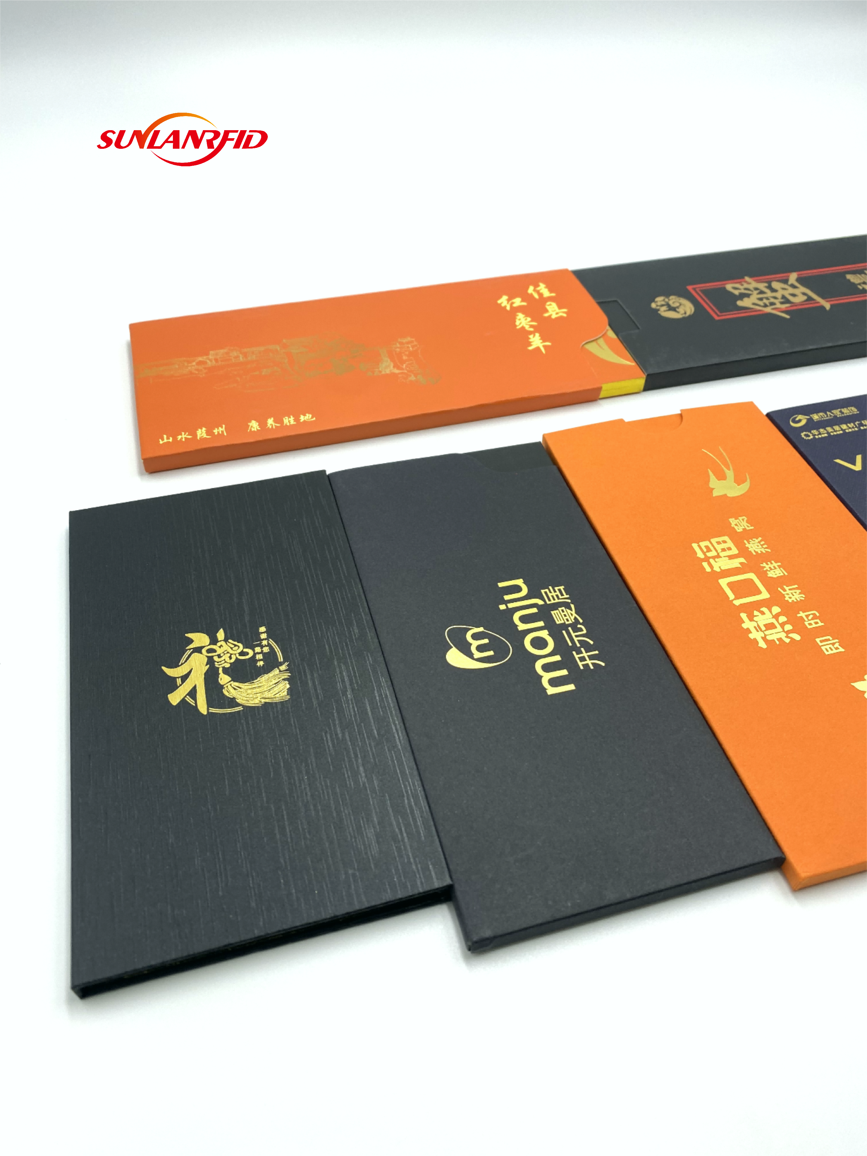 SUNLAN Custom Luxury Cardboard Magnetic Thank You NFC Visa Card VIP Membership Trading Credit Card packaging Card Holder factory
