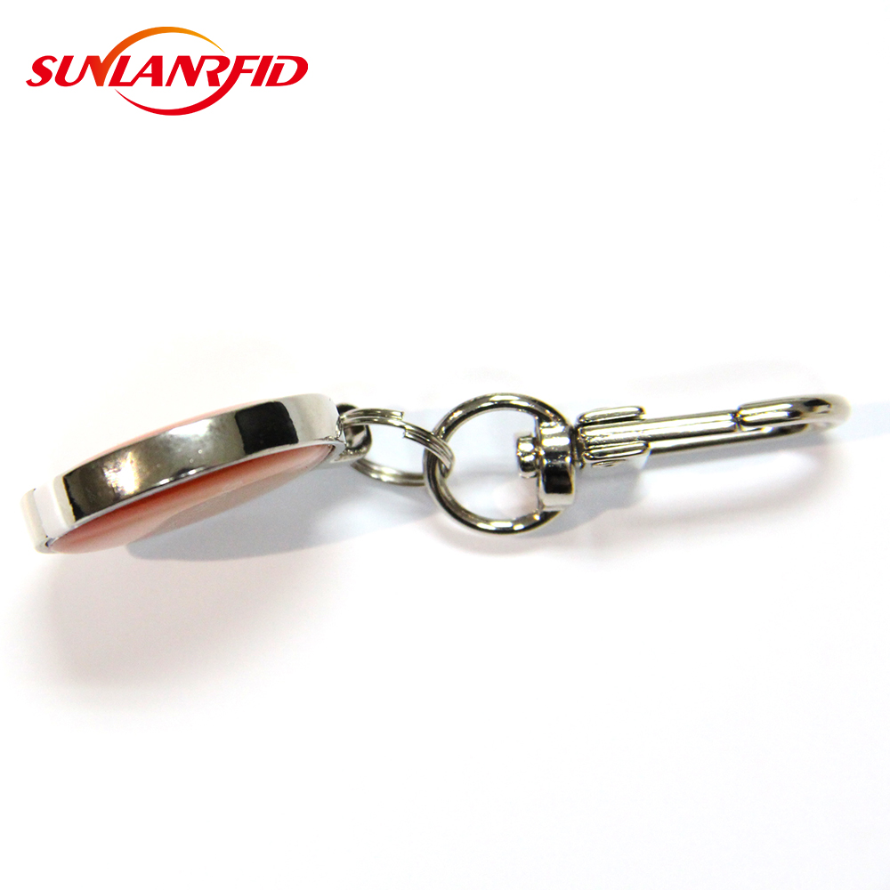 ISO14443A Metal RFID Keyfob Custom NFC epoxy key ring keyring NFC Ntag 213 13.56mhz Metal NFC Keychains details
