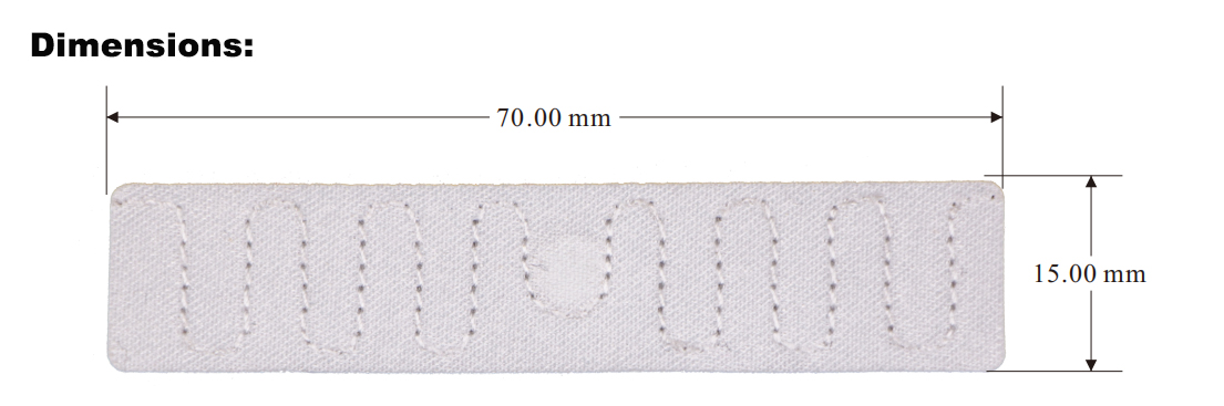 Waterproof Washable UHF Textile Tag RFID Laundry Tag for Laundry Management supplier