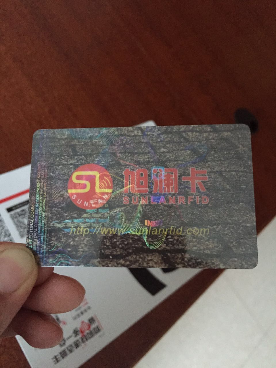 Government custom 13.56 mhz mifare Hologram printer id pvc Holographic nfc card factory
