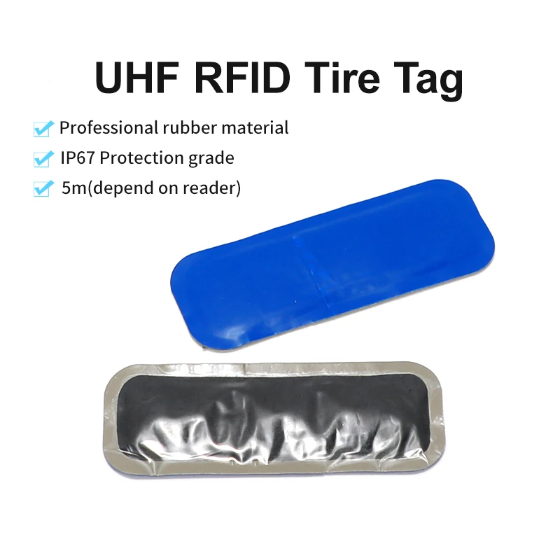 SUNLANRFID Rubber Material UHF Long Range Truck Tire Management Car Tyre Sticker Adhesive RFID Tire Patch Tag details