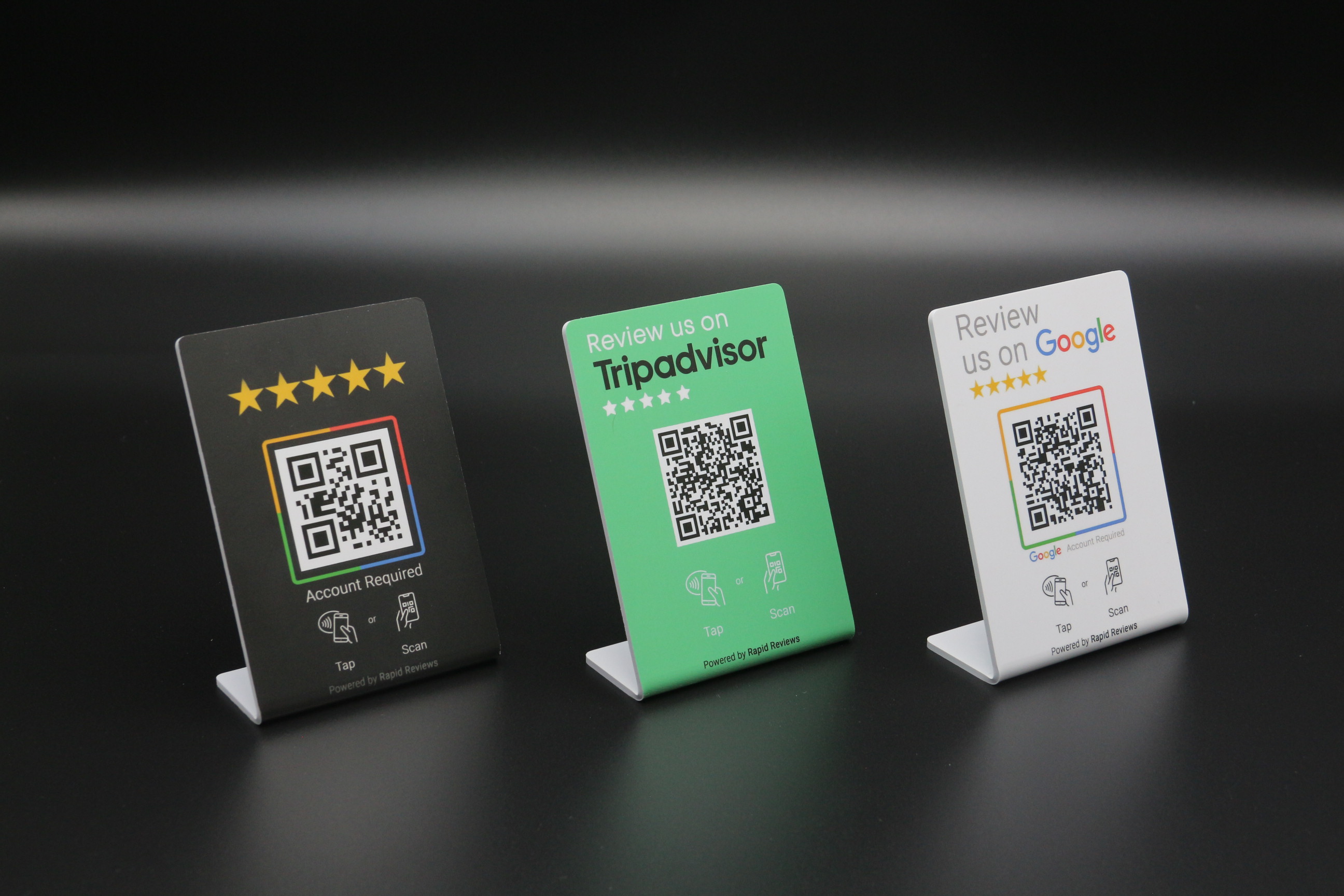 NTAG 213/215/216 Contactless QR code & NFC Tag PVC Google reviews NFC menu stand supplier