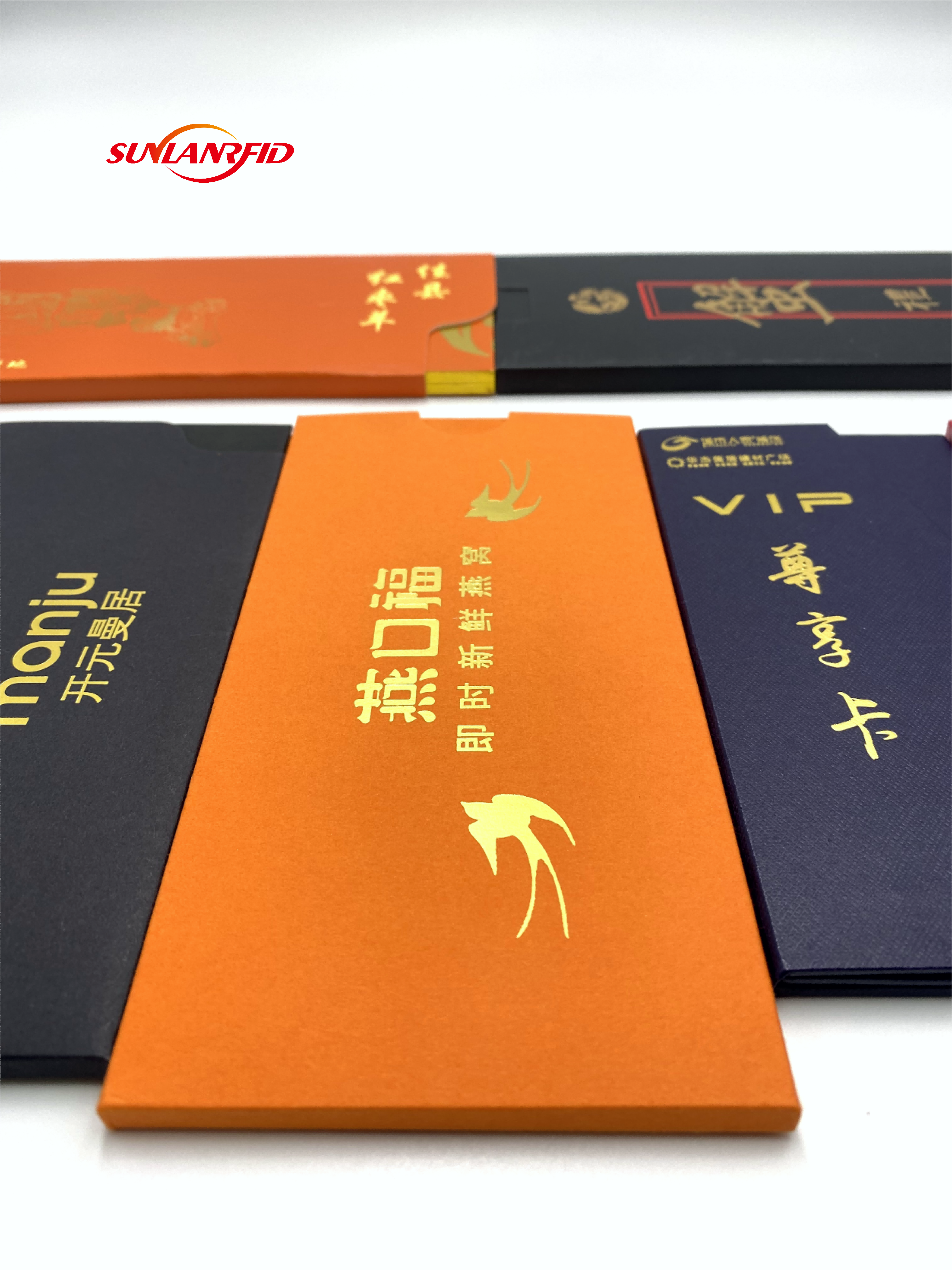 SUNLAN Custom Luxury Cardboard Magnetic Thank You NFC Visa Card VIP Membership Trading Credit Card packaging Card Holder details