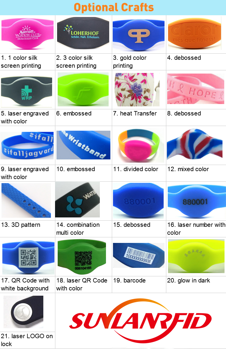 Custom Event Festival Waterproof Adjustable13.56mhz NFC Smart Silicone RFID Wristband Bracelet Door Access Control factory