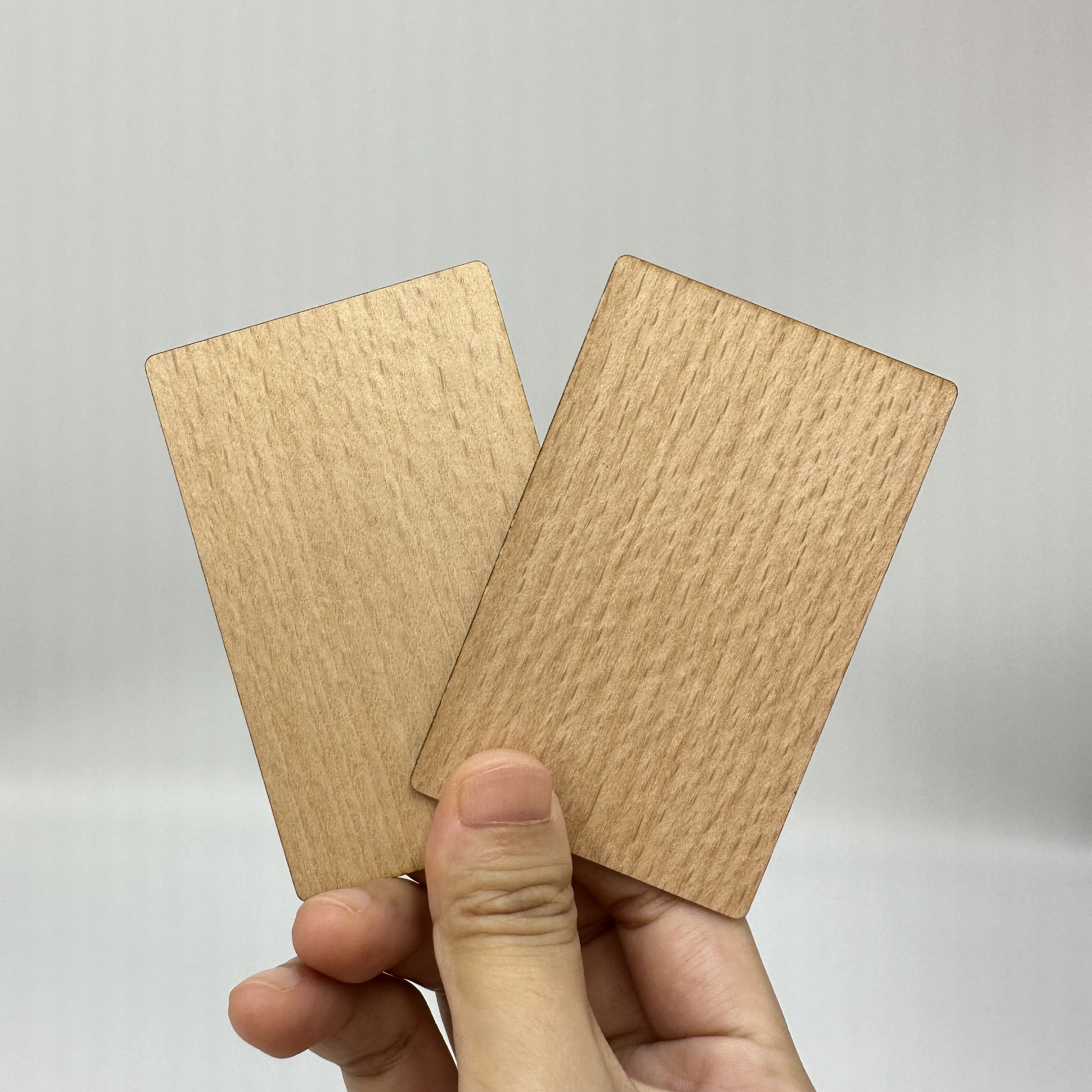 Sunlanrfid Programmable Bamboo Wood Business Card RFID ISO14443A Smart NFC Wooden Card supplier