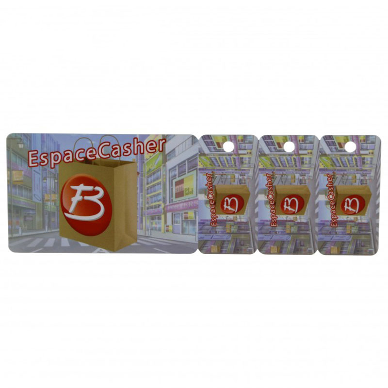 Custom Reward plastic rfid HF & UHF combo card with key rfid tag details