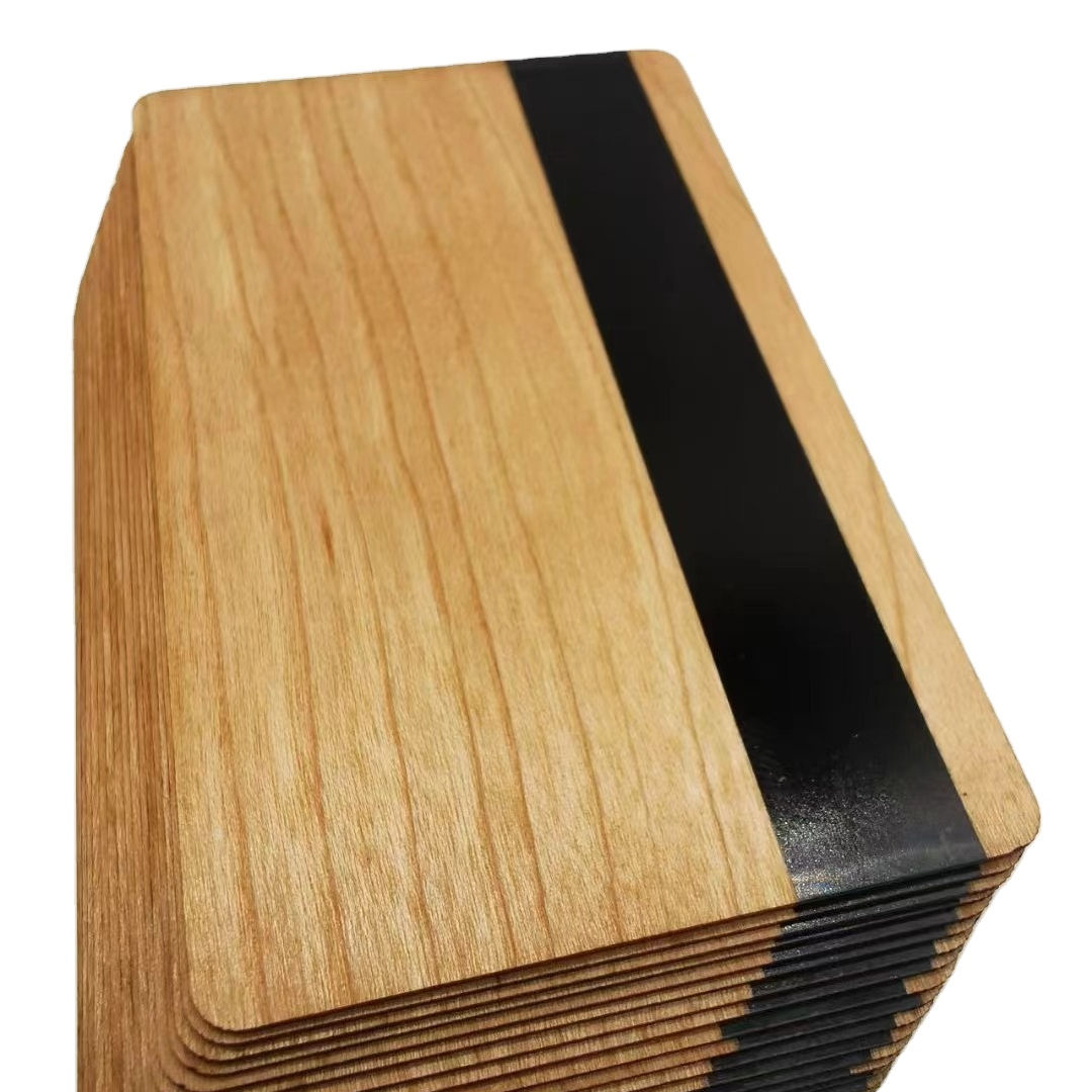 Customized Eco friendly  Blank RFID Smart Chip Card Laser Engraved NFC Wood Business Card supplier