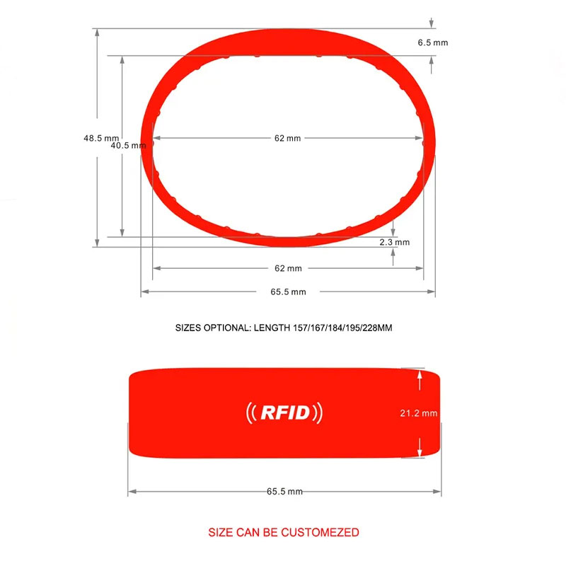 4k waterproof nfc bracelets 1356mzh rfid wristband-3