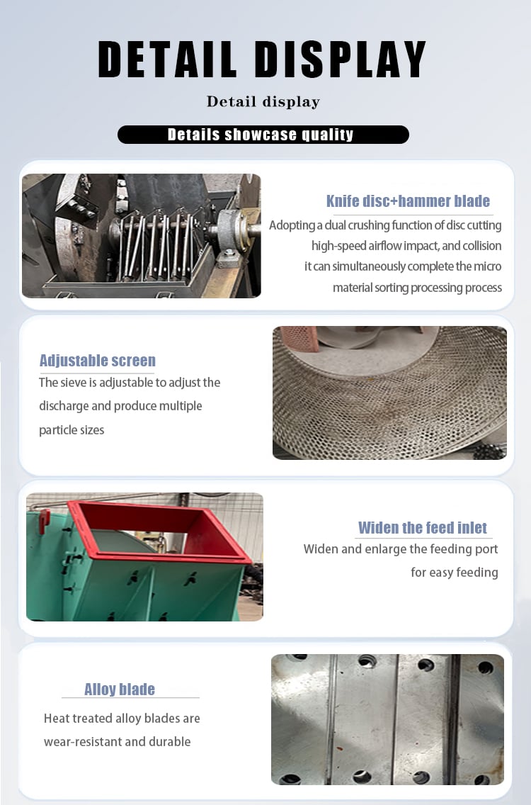 KESEN Large capacity log wood special square mouth crusher sawdust shredder manufacturer factory