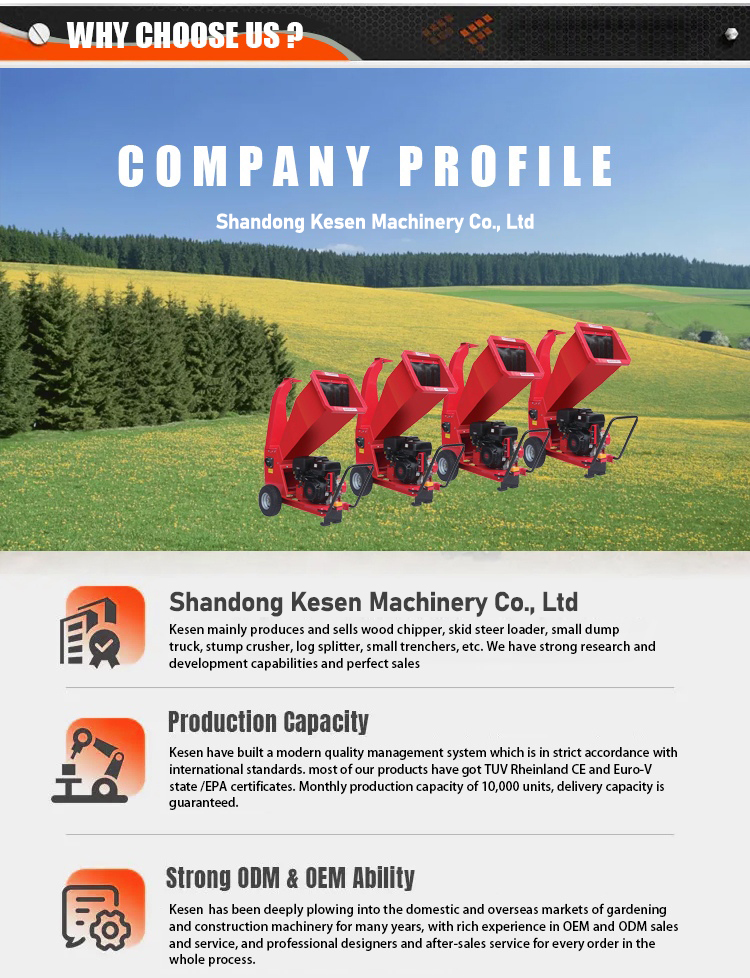 In Stock Wood Shredder Gasoline Electric Start 100mm Capacity 15HP Wood shipping Machine supplier