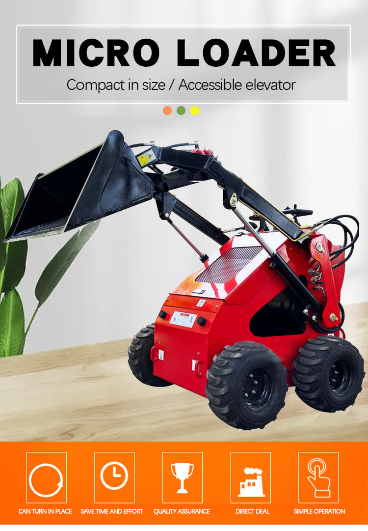 Hot Sale Cheap Wheel Loader Engine Skid Steer Loader Attachment Mini Skid Steer Diesel Loader factory