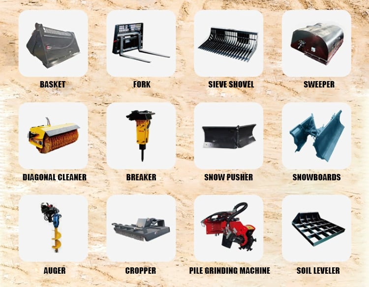 Hot Sale Cheap Wheel Loader Engine Skid Steer Loader Attachment Mini Skid Steer Diesel Loader factory