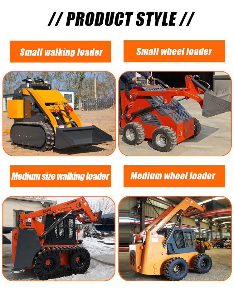 Hot Sale Cheap Wheel Loader Engine Skid Steer Loader Attachment Mini Skid Steer Diesel Loader manufacture