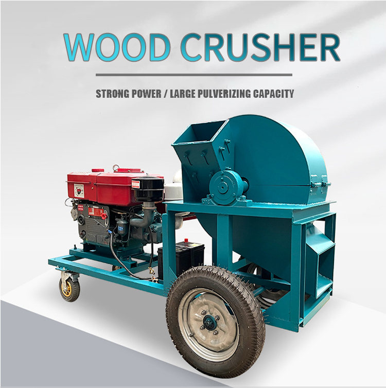 KESEN Large capacity log wood special square mouth crusher sawdust shredder manufacturer details