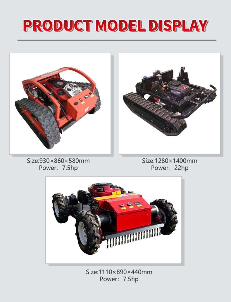 Good Quality Crawler Type Remote Control Robot Diesel Engine Lawn Mower manufacture