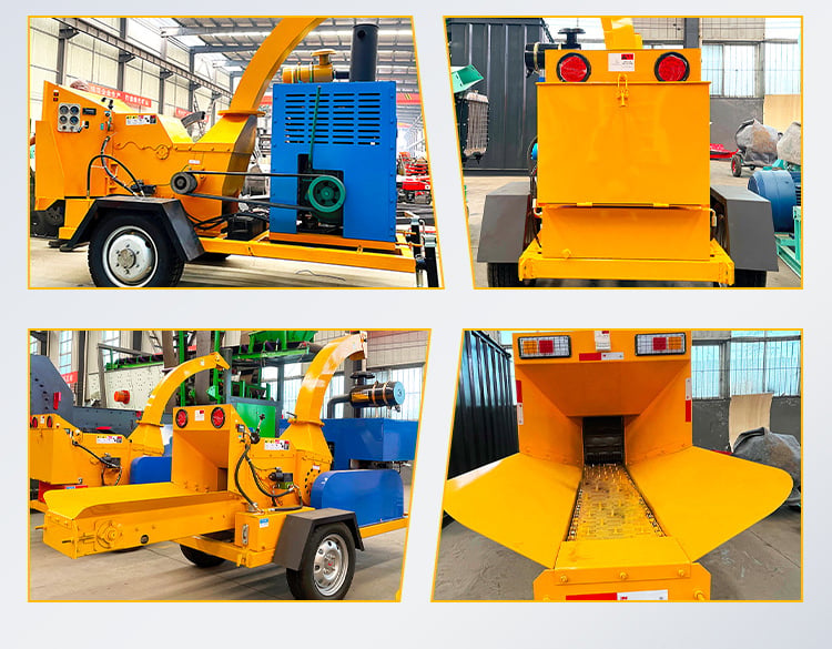 Best Selling Garden Wood Tree Branch Crusher Strong Power Log Chipper Shredder Large Mobile Wood Chipper Machine manufacture