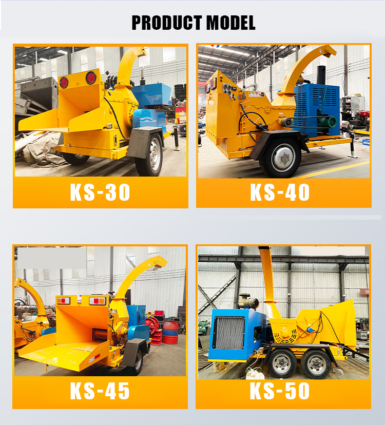 Best Selling Garden Wood Tree Branch Crusher Strong Power Log Chipper Shredder Large Mobile Wood Chipper Machine supplier