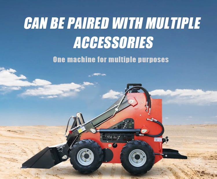 Hot Sale Cheap Wheel Loader Engine Skid Steer Loader Attachment Mini Skid Steer Diesel Loader factory
