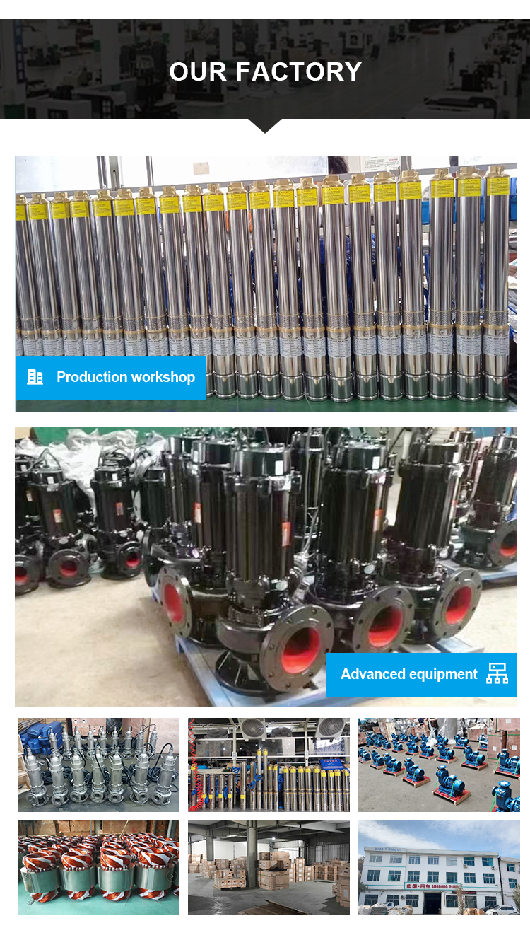 Agricultural Non Clogging Electric 3KW 40m3/h Large Water Flow Submersible Electric Sewage Water Pump For Waste Water supplier