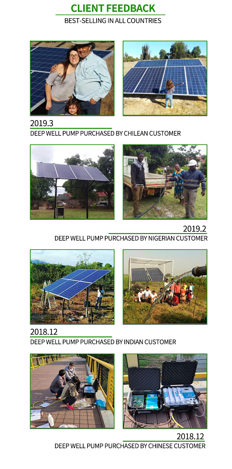 Anglong Factory Solar Submersible Pump Large Flow Agricultural Irrigation Dc Deep Well Pump manufacture
