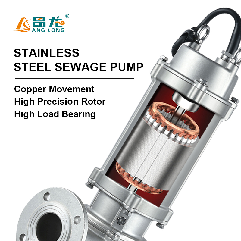 WQ Stainless Steel 380V 3 Phase Industrial Electric Centrifugal Mud Slurry Submersible Sump manufacture