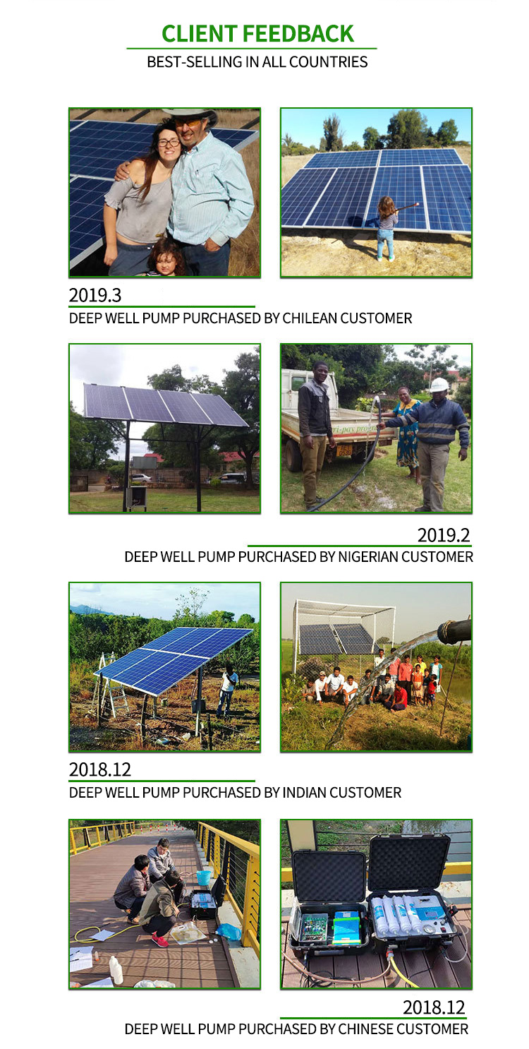 Solar Powered Submersible Water Pumps Deep Well Agriculture Irrigation Pump manufacture