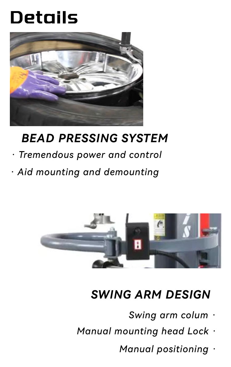 KARJOYS Factory Price Economic Tire Repair Machine Swing Arm Tire Changer Tire Changing Machine factory