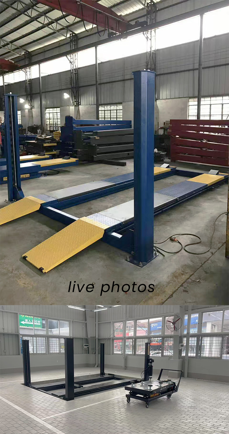 high quality car lifting machine four post car lift hydraulic with CE for 4 post car lift four post supplier