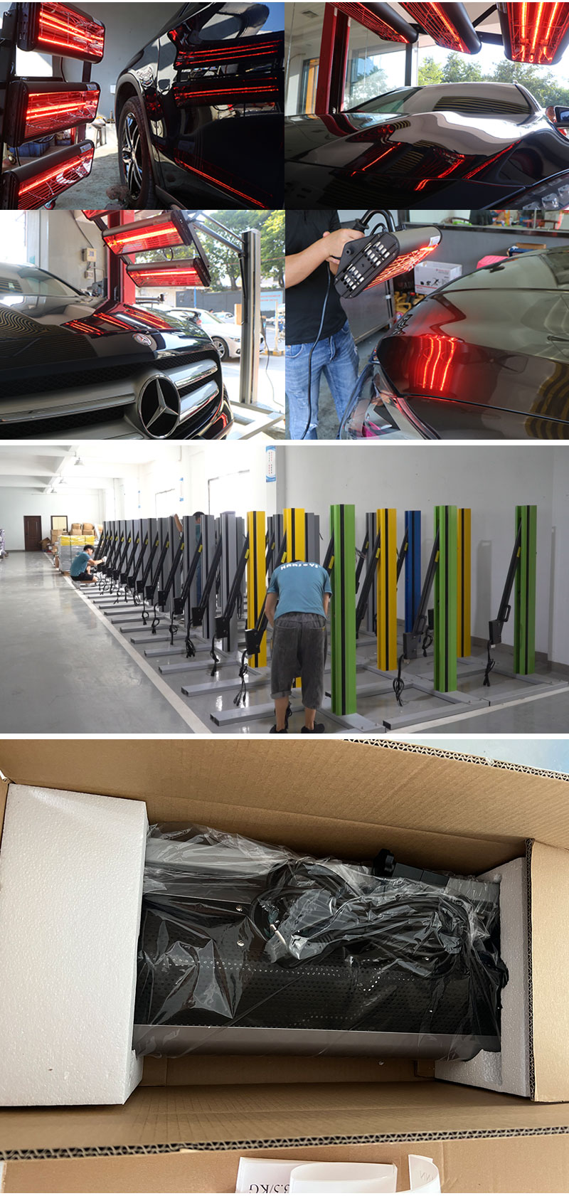 Factory Price Short Wave Infrared Heat Curing Lamp Auto Body Paint Drying Lamp with Stand Infrared Lamp for Paint Drying factory