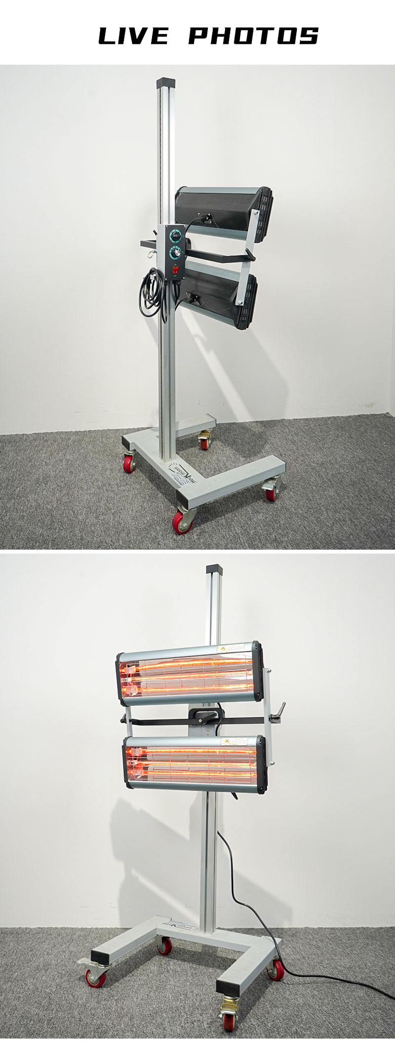 Factory Price Short Wave Infrared Heat Curing Lamp Auto Body Paint Drying Lamp with Stand Infrared Lamp for Paint Drying details
