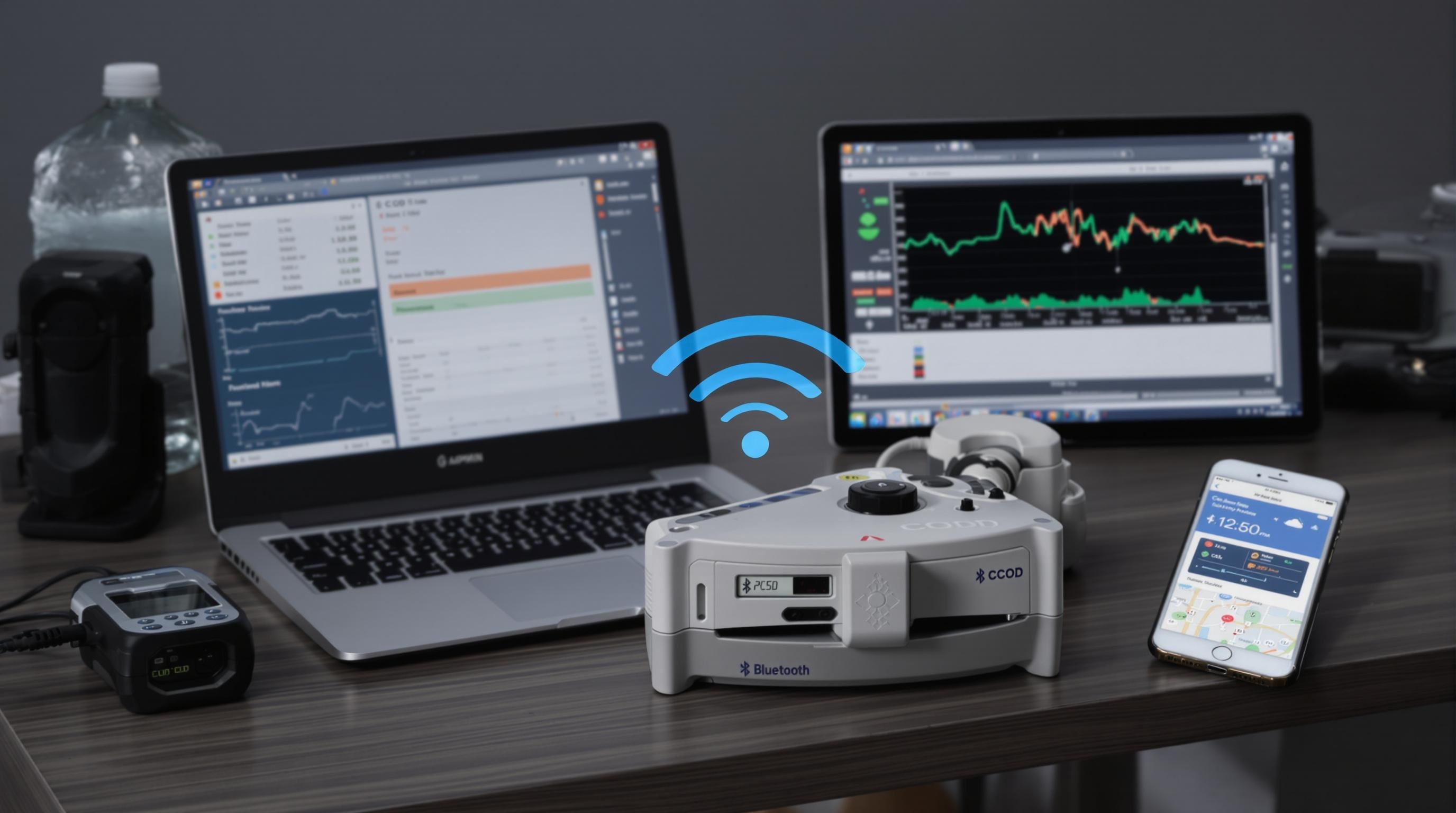 Portable COD analyzer connected wirelessly to digital devices for automated data logging and analysis