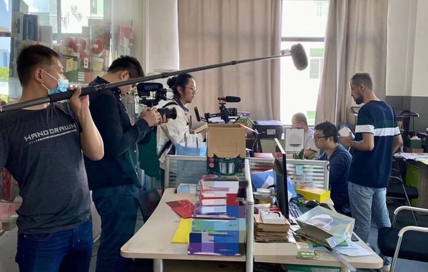 A CCTV Photography Team Visits JINAYON Paper Products Company