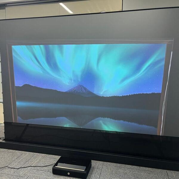 Set up your own personal theater with a floor rising screen