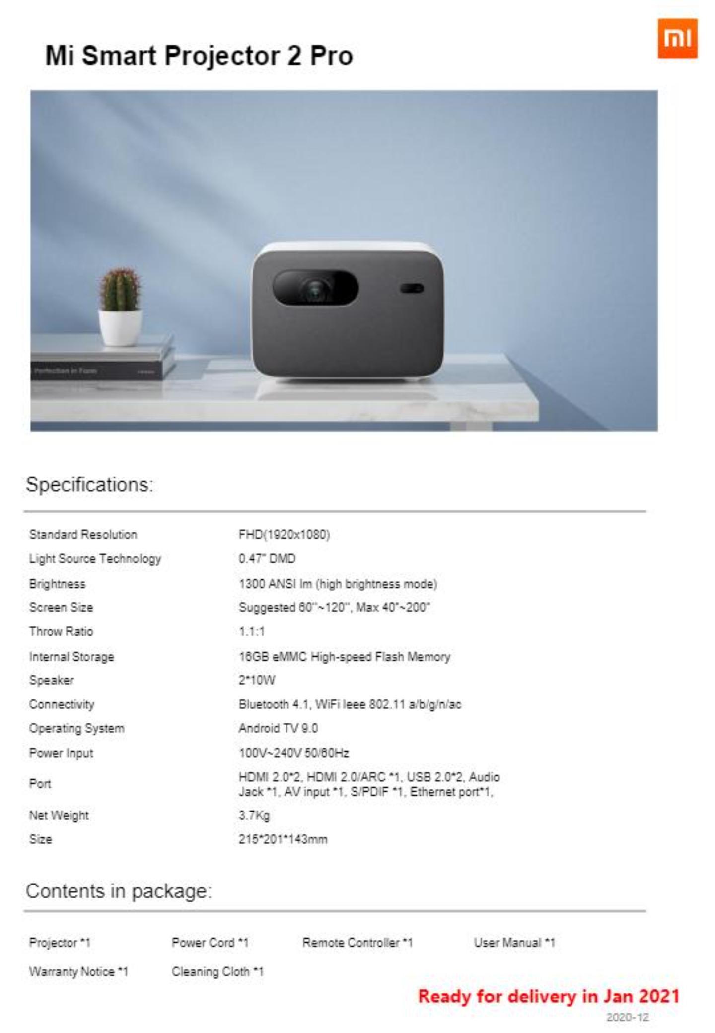 1 Mi Smart Projector 2 Pro supplier