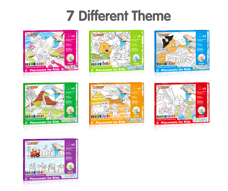 Keybaby Educational Coloring Table Mat Kids Drawing Place Mat Islam Printing Table Pad for Children supplier