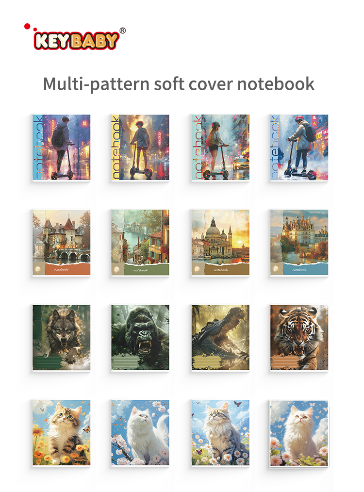 Custom A3 Size for BTS Cat Animal Copybook Dairy Journal Notebook 100 Pages 12 Sheets Softcover for Students' Writing supplier