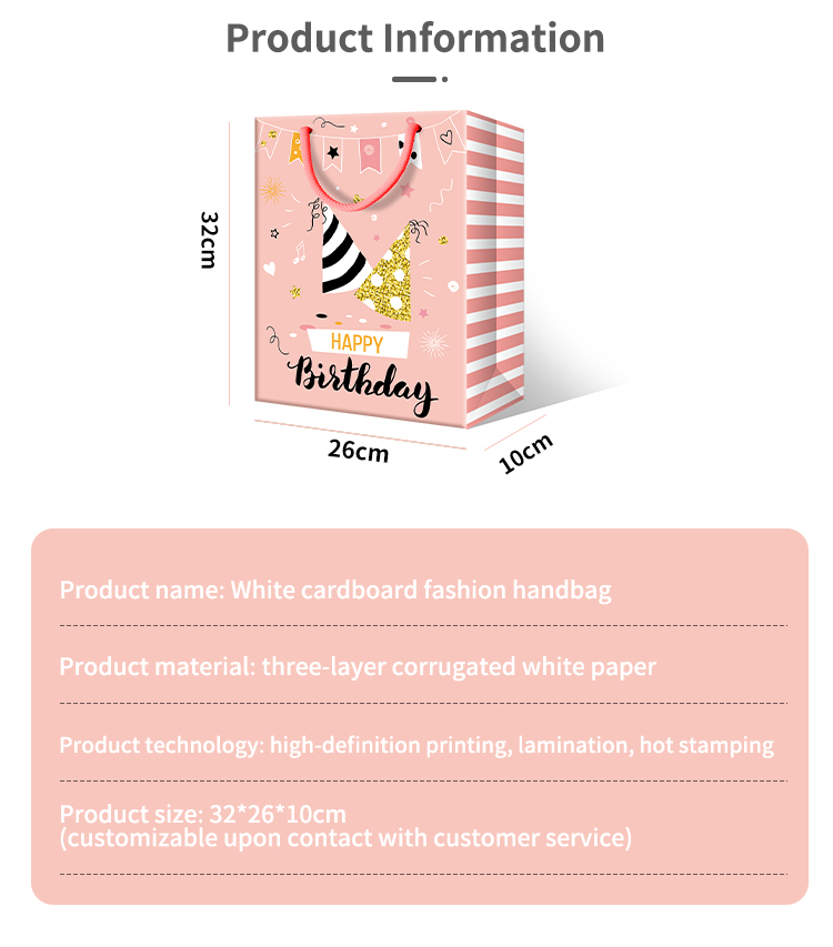 For Keybaby Custom Eco-Friendly Women's Tote Paper Bags Foldable Happy Birthday Gifts Packaging Coated Paper Material supplier