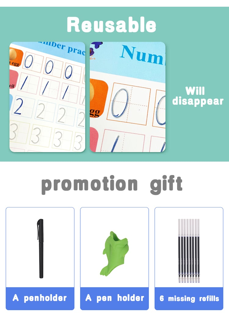 Keybaby Reused Practice Copybook Study Learning English School Magic Sank Writing Book For Kids Children manufacture