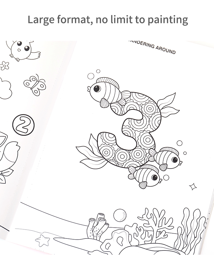 Keybaby 2025 New Arrival Cartoon Colouring Books With Crayons for 3-5 Years Kids supplier